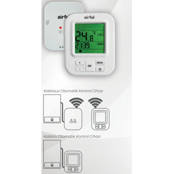 Airfel Haftalık Programlı Kablosuz Oda Termostatı - 2