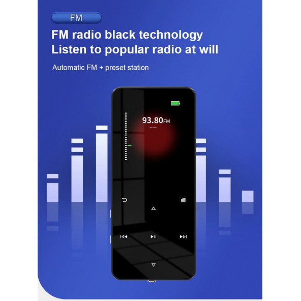 Bluetooth Lu Mp3-mp4 Çalar Ses Kayıt Fm Radyolu Şarjlı Mp4 Player Dahili Hoparlör 8GB Hafızalı - 6