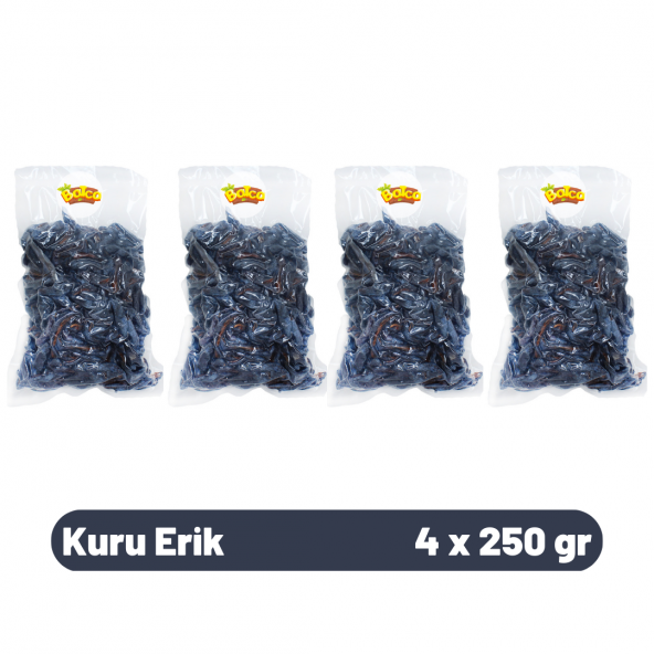 Batca Kuru Erik 250 gr X 4 Adet Dilimlenmiş Erik Kurusu - (1 Kg)