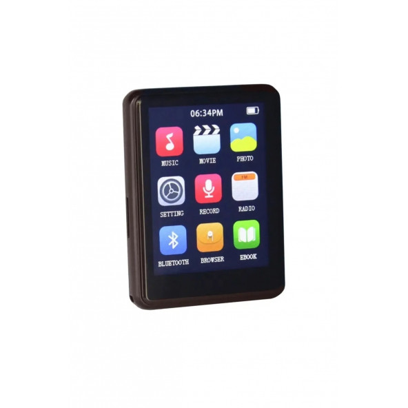 DOKUNMATİK EKRANLI BLUETOOTH LU MP3 MP4 PLAYER SES KAYIT  DAHİLİ HOPARLÖR MÜZİK ÇALAR 4GB HAFIZALI
