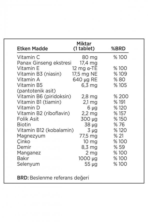 Pharmaton Vitality 30 Tablet - Ginseng G115, Multivitamin Ve Mineraller - 4