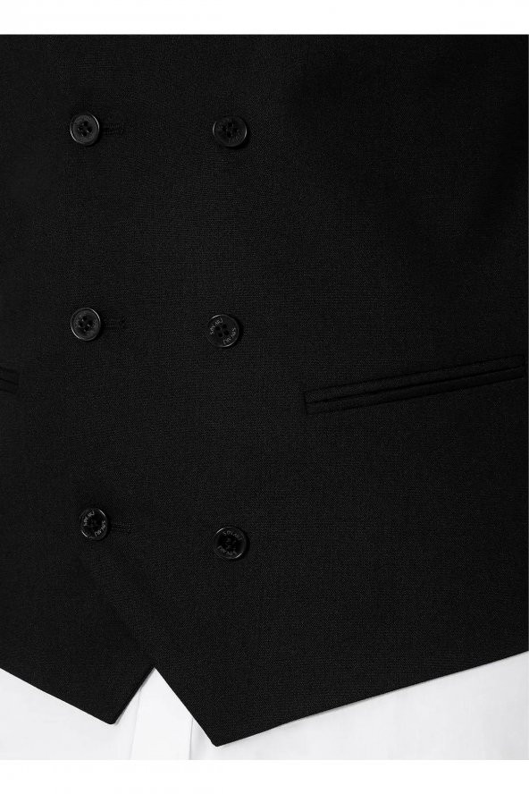 Normal Bel Slim Fit Siyah Erkek Takım Elbise Tk1006900226 - 5
