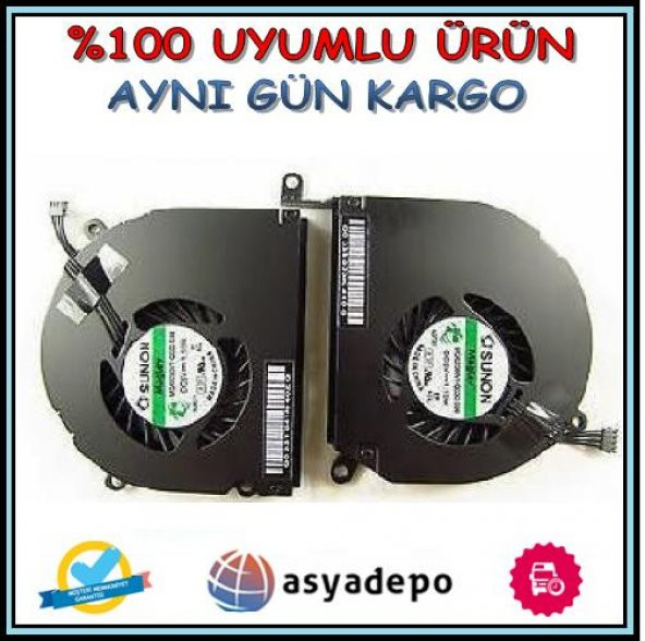 Apple MacBook Pro A1286 Sağ Sol Fan 922-8702- 922-8703 Parça