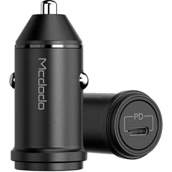 Mcdodo CC-7490 20W Pd 1xType-C Çıkış Hızlı Araç Çakmak Şarjı-Siyah