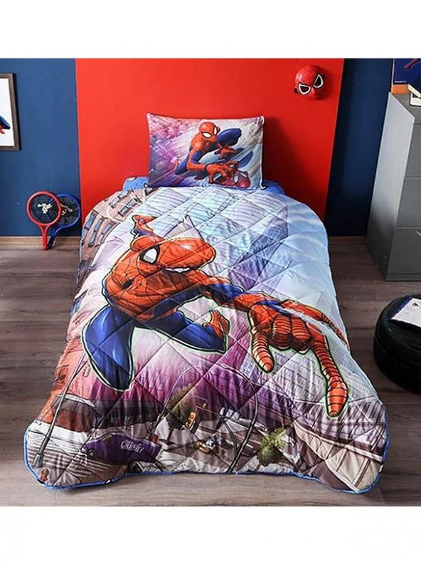 Taç Lisanslı Yorgan Seti Tek Kişilik Spiderman