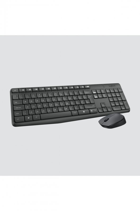 Mk235 Usb Kablosuz Türkçe Klavye Mouse Seti - Siyah