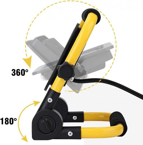 AYARLANABİLİR SEYYAR 50 W PROJEKTÖR, ŞANTİYE PROJEKTÖRÜ,TAŞINABİLİR ÇALIŞMA PROJEKTÖRÜ - 2