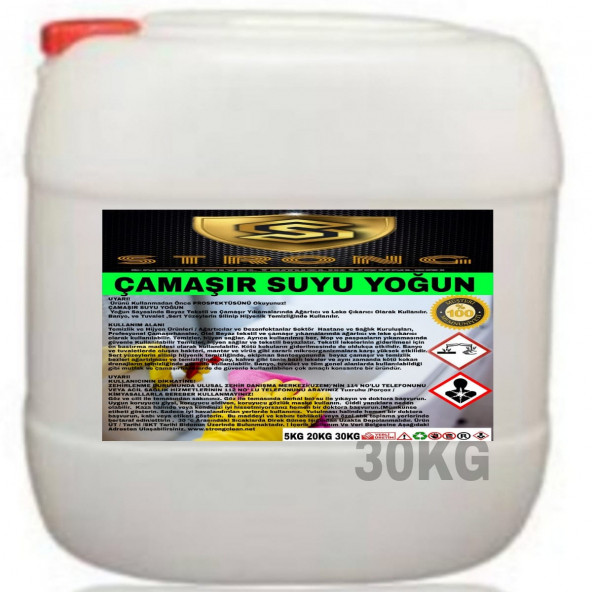 STRONG YOĞUN KIVAMLI ÇAMAŞIR SUYU 30KG