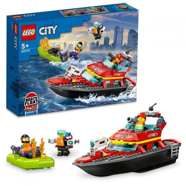 LEGO® City İtfaiye Kurtarma Teknesi 60373-5 Yaş ve Üzeri Uygulamalı Oyunları Seven Çocuklar için Oyuncak Yapım Seti (144 Parça)