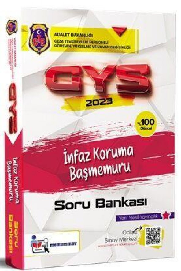 2023 GYS Adalet Bakanlığı İnfaz Koruma Başmemuru Soru Bankası Memur Sınav