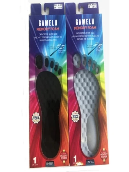 Gamelu G900 Unisex Memory Foam Ortopedik Hava Delikli İç Taban Bir Çift - 4