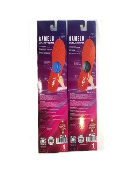 Gamelu G900 Unisex Memory Foam Ortopedik Hava Delikli İç Taban Bir Çift - 2