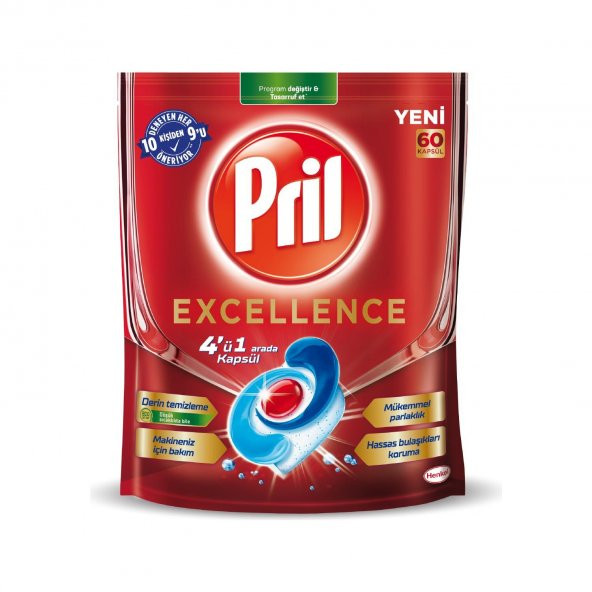 Pril Excellence 4ü 1 Aarada 60Lı Kapsül