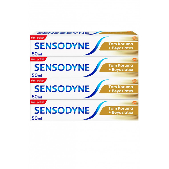 Sensodyne Tam Koruma  Beyazlatıcı Diş Macunu 50 ML x 4 Adet