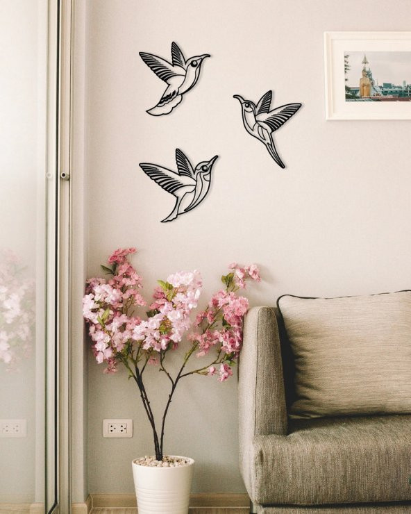 Birds Metal Tablo, Metal Duvar Panosu, Duvar Dekorasyon - 1
