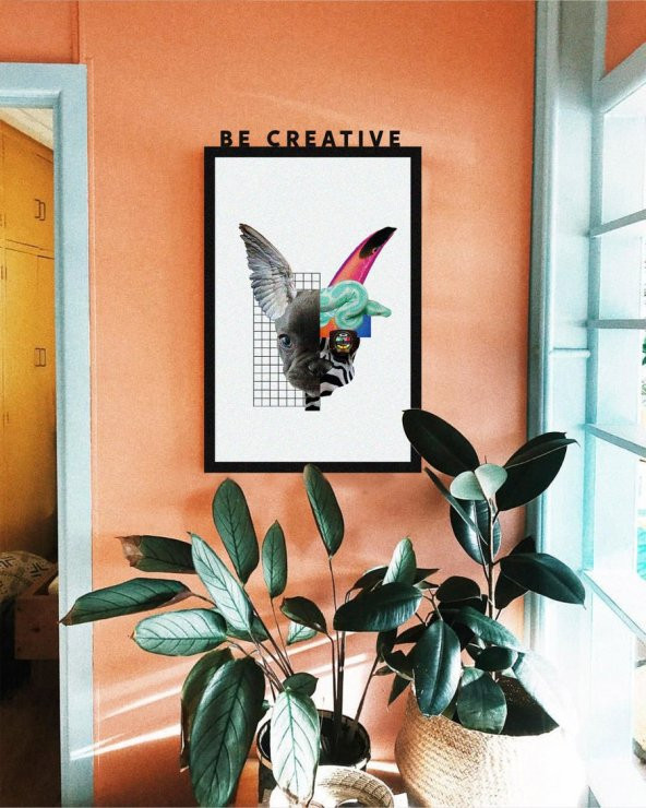 Be Creative Metal Poster, Metal Tablo, Dekoratif Poster