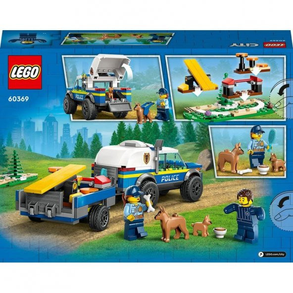 LEGO® City Mobil Polis Köpeği Eğitimi 60369-5 Yaş ve Üzeri Çocuklar için Oyuncak Yapım Seti (197 Parça)