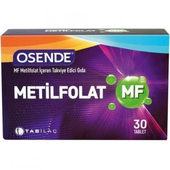 Osende Metilfolat 30 Tablet 8680133001031