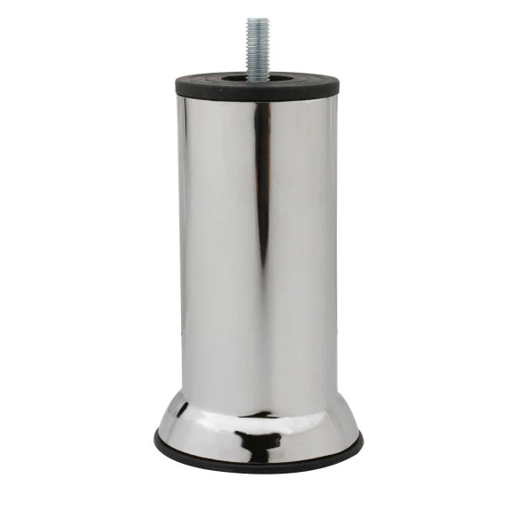 Mobilya Kanepe Baza Koltuk Ünite Destek Ayağı M8 Civata 12 cm Krom Metal Yükseltici İnce Diş Ayak (8 ADET) - 6