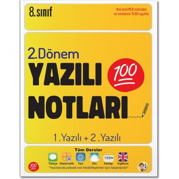 Tonguç Yayınları 8. Sınıf Yazılı Notları 2. Dönem 1 ve 2. Yazılı