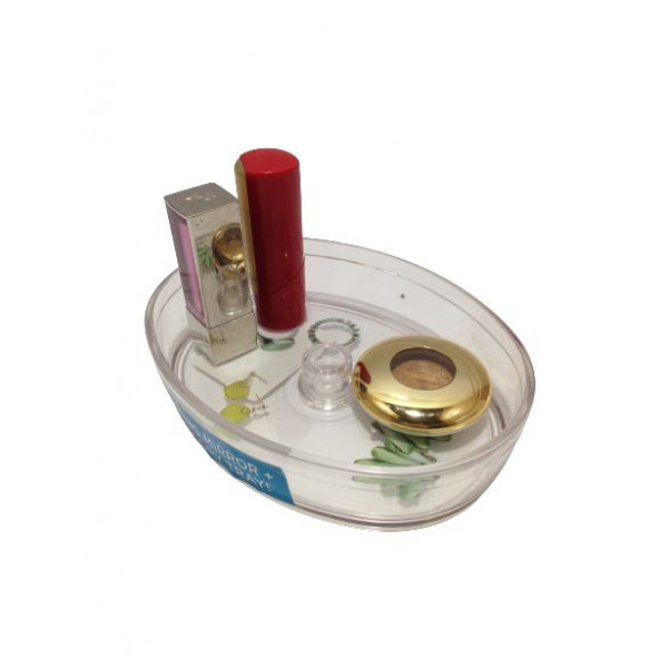 Z65W19 ÇEKMECE İÇİ KOZMETİK VE TAKI DÜZENLEYİCİ OVAL 18x11x3cm