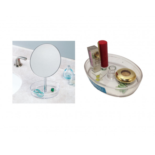 Z65W19 ÇEKMECE İÇİ KOZMETİK VE TAKI DÜZENLEYİCİ OVAL 18x11x3cm - 2