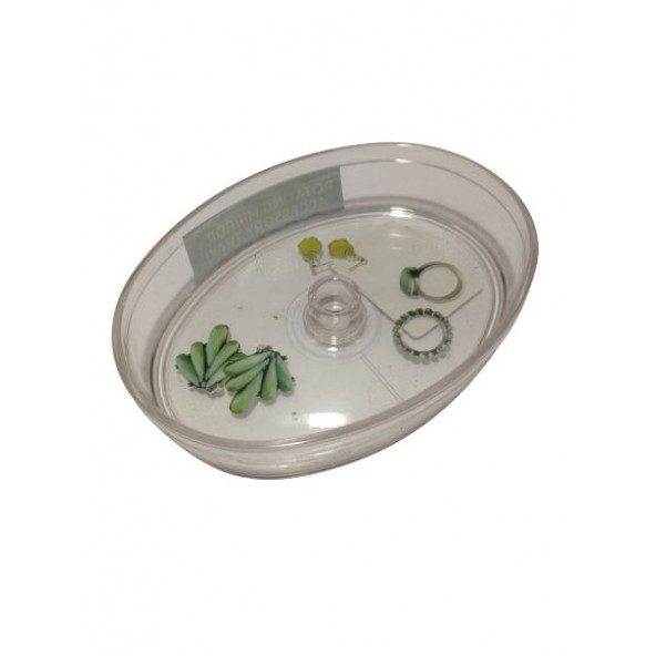 Z65W19 ÇEKMECE İÇİ KOZMETİK VE TAKI DÜZENLEYİCİ OVAL 18x11x3cm - 4