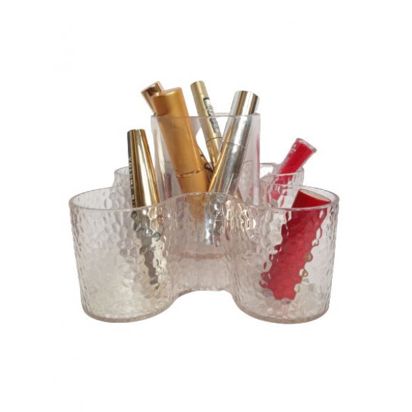 Z65W22 KOZMETİK DÜZENLEYİCİ 5 BÖLMELİ DAMLALI MODEL 22x22x12cm - 2