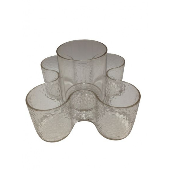 Z65W22 KOZMETİK DÜZENLEYİCİ 5 BÖLMELİ DAMLALI MODEL 22x22x12cm - 5