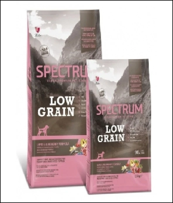 Spectrum Low Grain Orta-Büyük Irk Yavru Köpek Maması Kuzu Etli&Yaban Mersinli 2.5 Kg