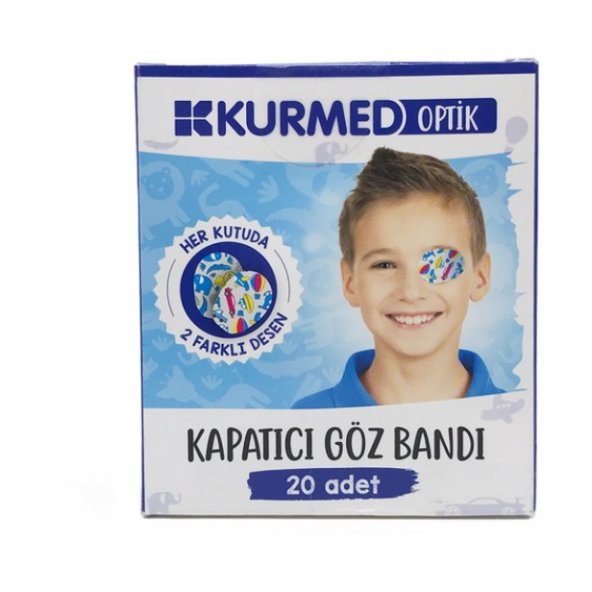 Kurmed Optik Çocuk Göz Pedi Erkek 20 Adet