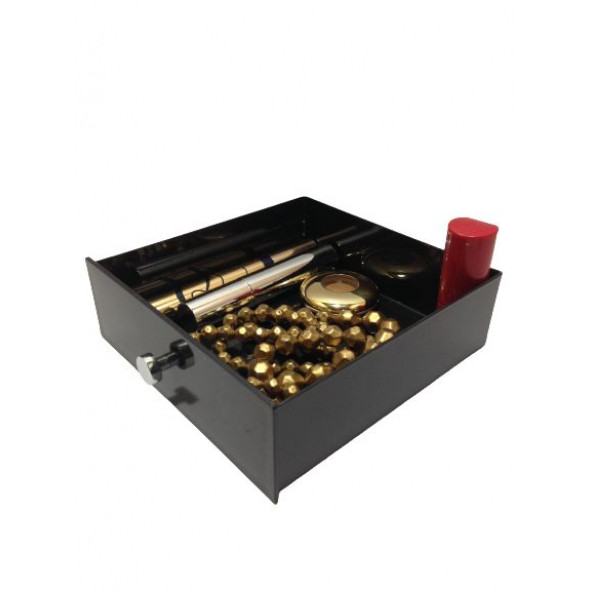 Z65W21 ÇEKMECE İÇİ KOZMETİK VE TAKI DÜZENLEYİCİ SİYAH 15x16x4cm