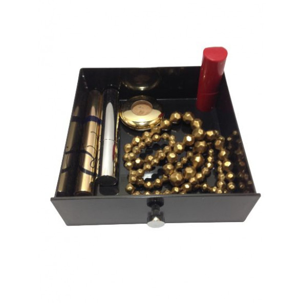 Z65W21 ÇEKMECE İÇİ KOZMETİK VE TAKI DÜZENLEYİCİ SİYAH 15x16x4cm - 3