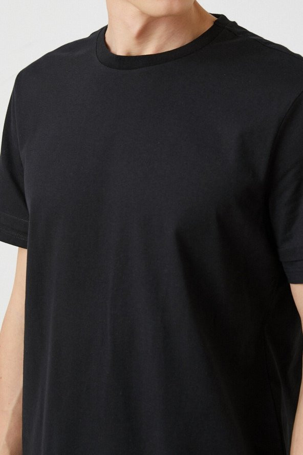 Standart Fit Basic Tişört - Resim 5