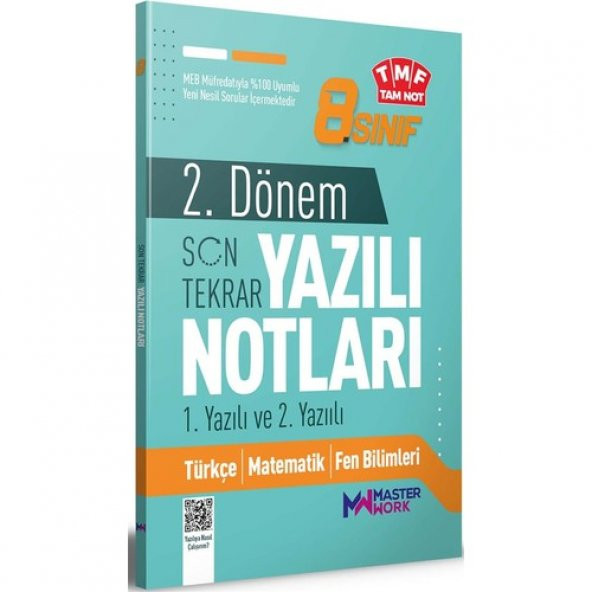 8. SINIF 2. DÖNEM MASTER YAZILI NOTLARI 1, VE 2,  DÖNEM