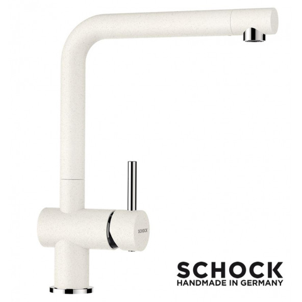 Schock Epos 540000 Alpina Armatür, Beyaz mutfak bataryası