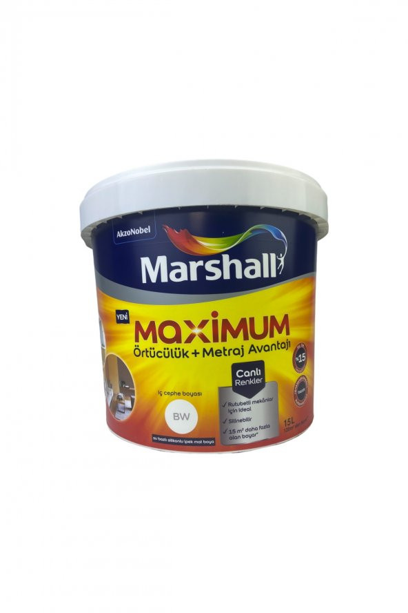 Marshall Maximum Iç Cephe Boyası Gelin Teli 15l