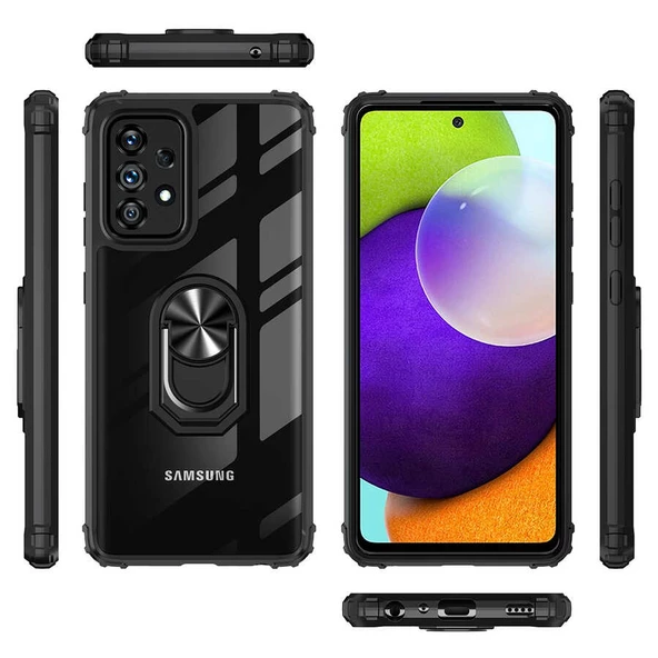 Galaxy A52 Kılıf Zore Mola Kenar Köşe ve Yüzük Kısımları Renkli Kılıf - Resim 12