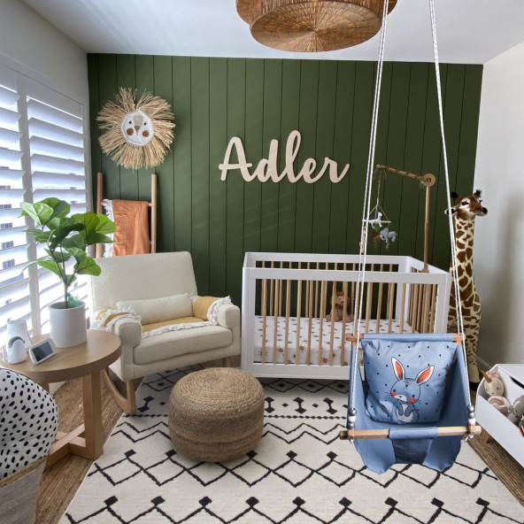 ahşap bebek çocuk salıncak