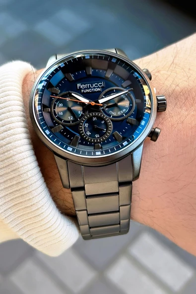 Ferrucci Function FCF.12746FM.03 Multi-Fonksiyon Erkek Kol Saati - Resim 4