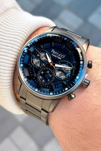 Ferrucci Function FCF.12746FM.03 Multi-Fonksiyon Erkek Kol Saati - Resim 3