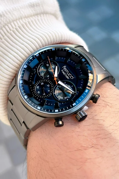 Ferrucci Function FCF.12746FM.03 Multi-Fonksiyon Erkek Kol Saati - Resim 5