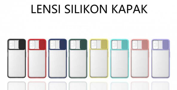 Oppo A92 Kılıf Zore Lensi Sürgülü Kamera Koruyucu Kılıf - 11