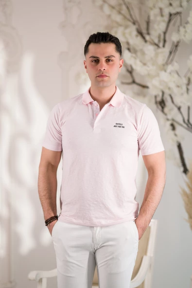 POLO YAKA DÜĞMELİ PAMUKLU YAZLIK ERKEK T-SHİRT - 6