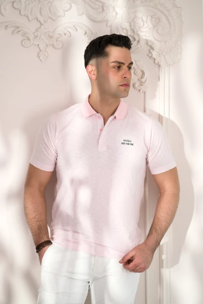 POLO YAKA DÜĞMELİ PAMUKLU YAZLIK ERKEK T-SHİRT - 9