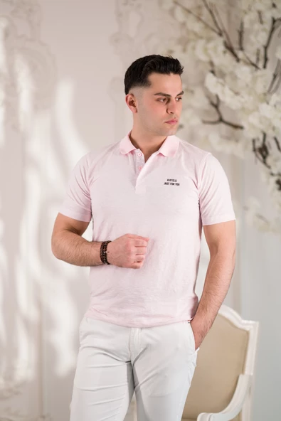 POLO YAKA DÜĞMELİ PAMUKLU YAZLIK ERKEK T-SHİRT - 7