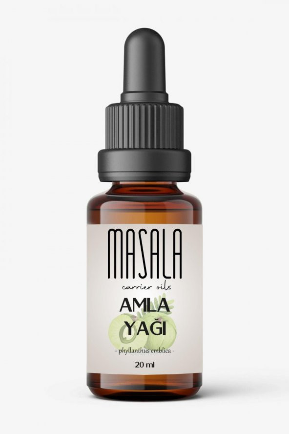 Masala Amla Saç Bakım Yağı 20 ml. Soğuk Pres (Gooseberry Carrier Oil) Bektaşi Üzümü - Resim 2