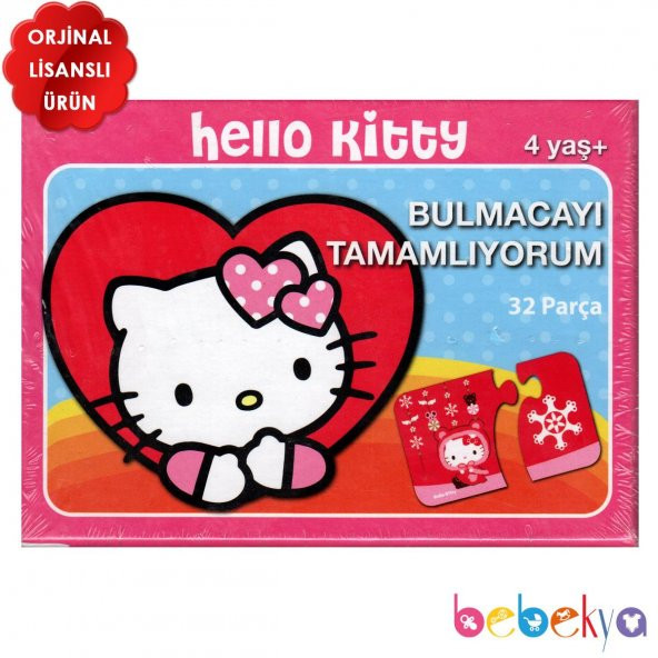 Hello Kitty Eşleştirme Yapboz Kartları 32 Parçalı Puzzle