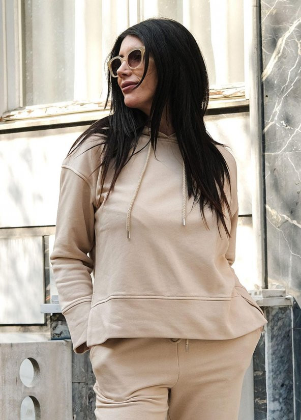 The Mia Mage Sweatshirt Taş M - 2
