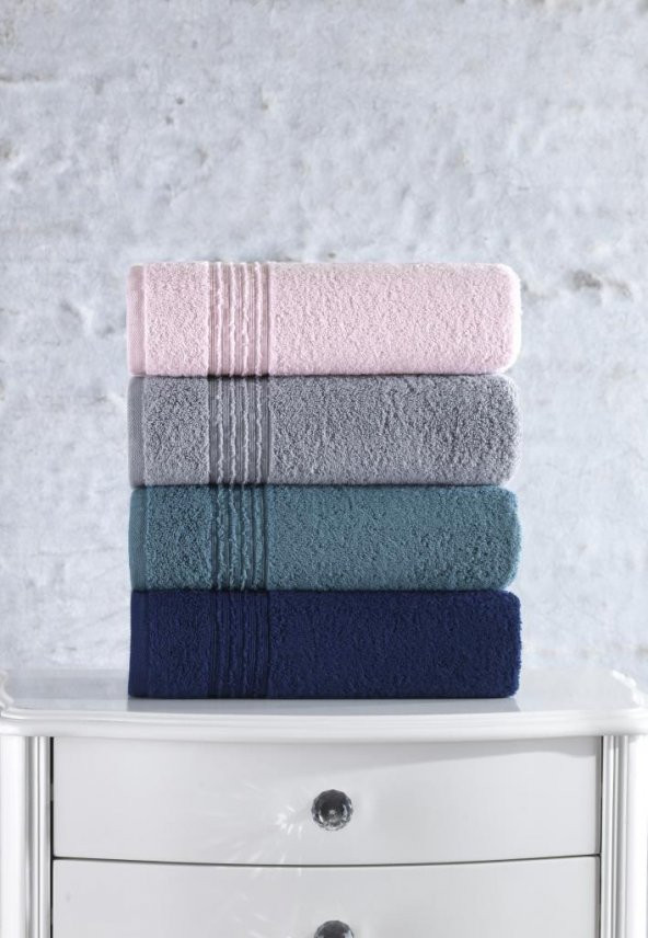 Cotton Box Plump 50x90 4lü Havlu Seti Gri Lacivert Pembe Mavi
